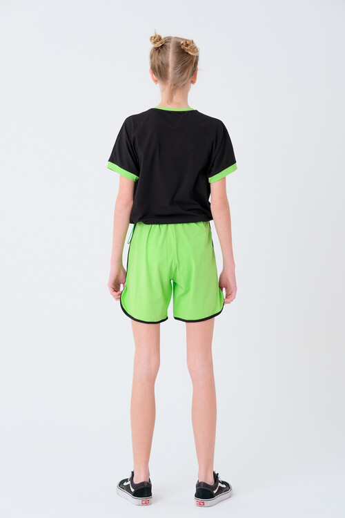 Kız Çocuk Garnili Şortlu Takım 8-14 Yaş T2047