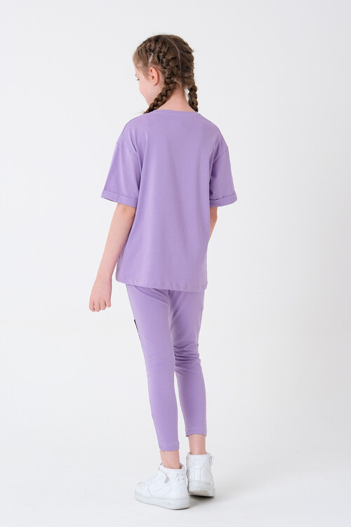 Kız Çocuk Kalp Baskılı T-Shirt 8-14 Yaş