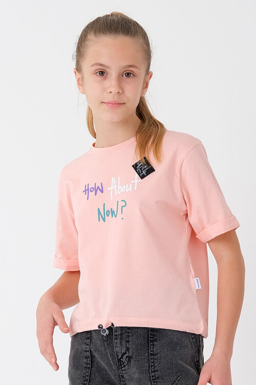 Kız Çocuk Beli Ayarlanabilir T-Shirt 8-14 Yaş T2103