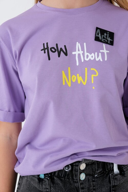 Kız Çocuk Beli Ayarlanabilir T-Shirt 8-14 Yaş T2103