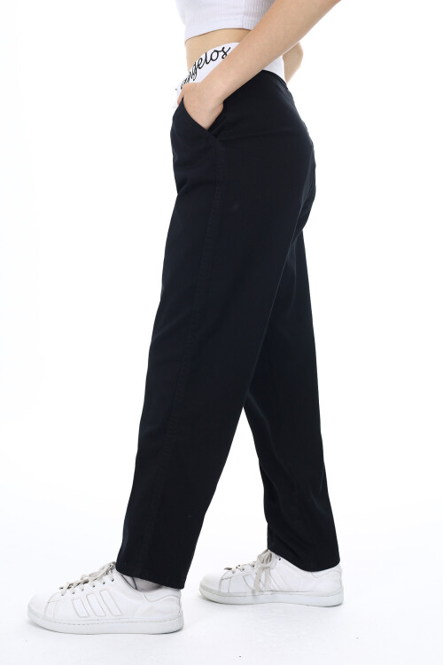 Kız Çocuk Bel İşlemeli Gabardin Pantolon 9-14 Yaş Lx253