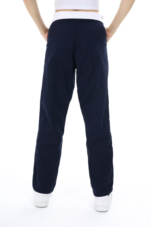 Kız Çocuk Bel İşlemeli Gabardin Pantolon 9-14 Yaş Lx253
