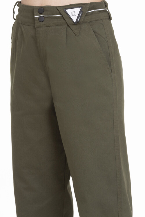 Kız Çocuk Beli Ayarlanabilir Gabardin Pantolon 9-14 Yaş Lx247