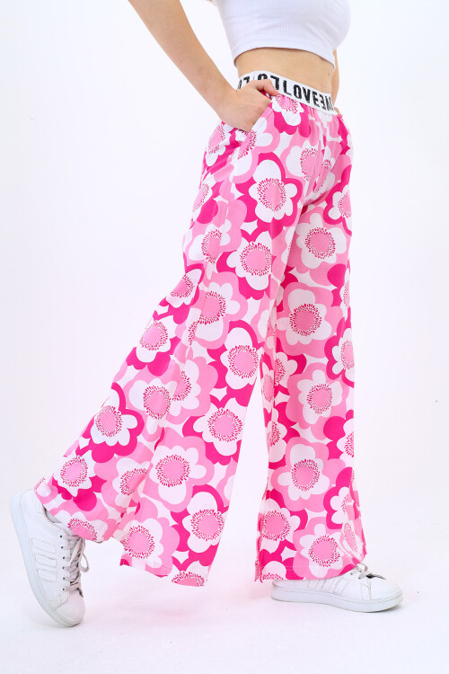 Kız Çocuk Geniş Paçalı Yazlık Alt 9-14 Yaş Lx234-1