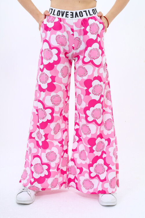 Kız Çocuk Geniş Paçalı Yazlık Alt 9-14 Yaş Lx234-1