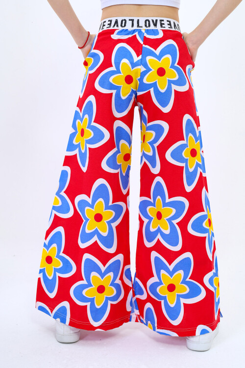 Kız Çocuk Geniş Paçalı Yazlık Alt 9-14 Yaş Lx234-1