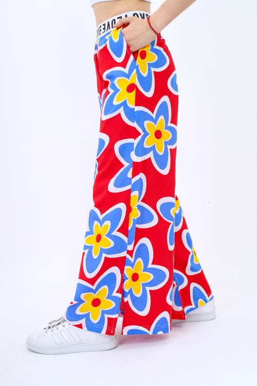 Kız Çocuk Geniş Paçalı Yazlık Alt 9-14 Yaş Lx234-1