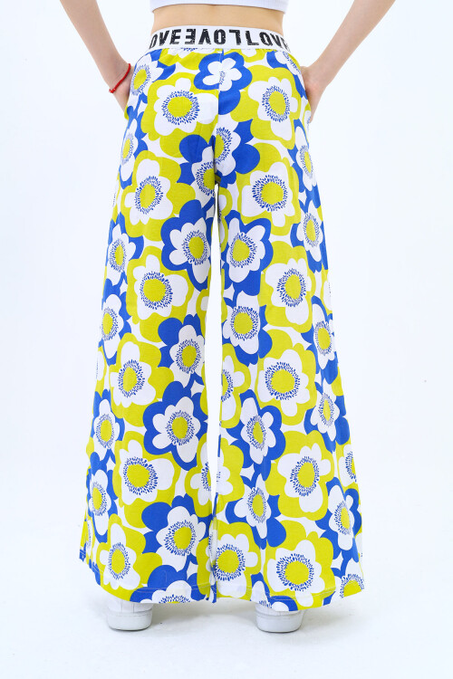 Kız Çocuk Geniş Paçalı Yazlık Alt 9-14 Yaş Lx234-1