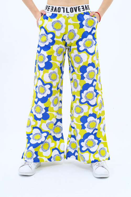 Kız Çocuk Geniş Paçalı Yazlık Alt 9-14 Yaş Lx234-1