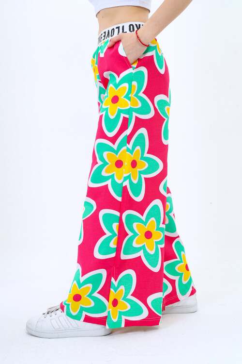 Kız Çocuk Geniş Paçalı Yazlık Alt 9-14 Yaş Lx234-1