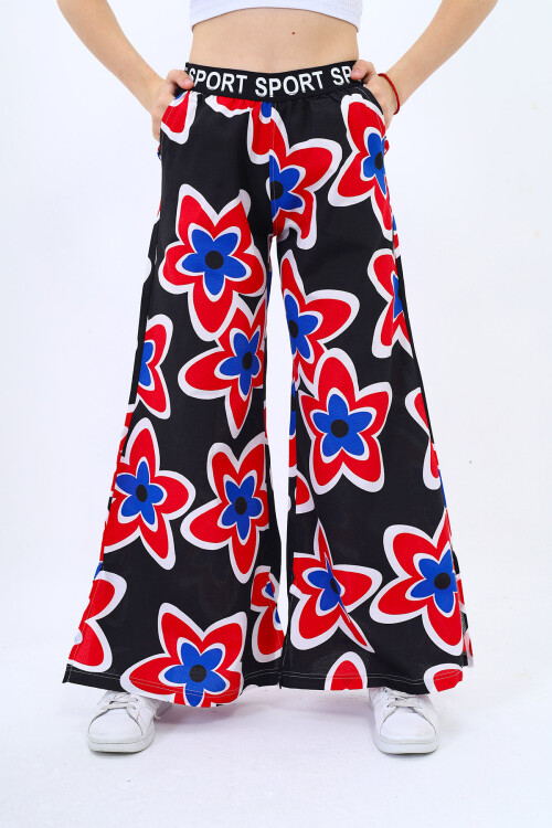 Kız Çocuk Geniş Paçalı Yazlık Alt 9-14 Yaş Lx234-1