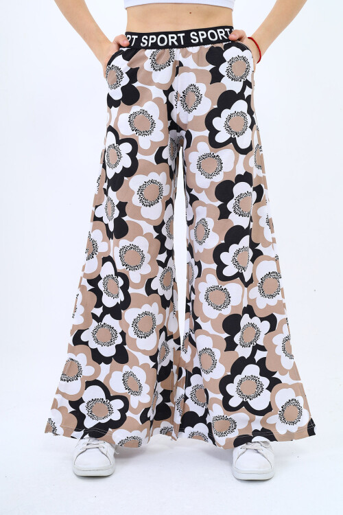 Kız Çocuk Geniş Paçalı Yazlık Alt 9-14 Yaş Lx234-1