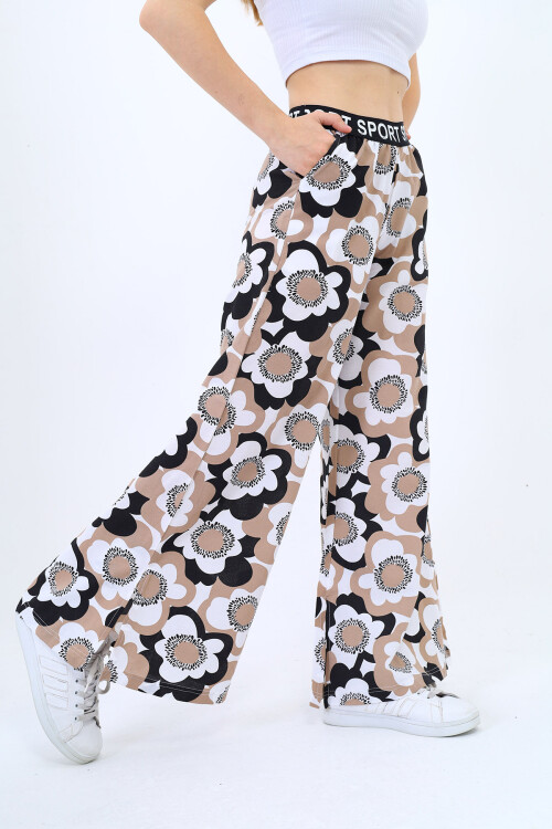 Kız Çocuk Geniş Paçalı Yazlık Alt 9-14 Yaş Lx234-1