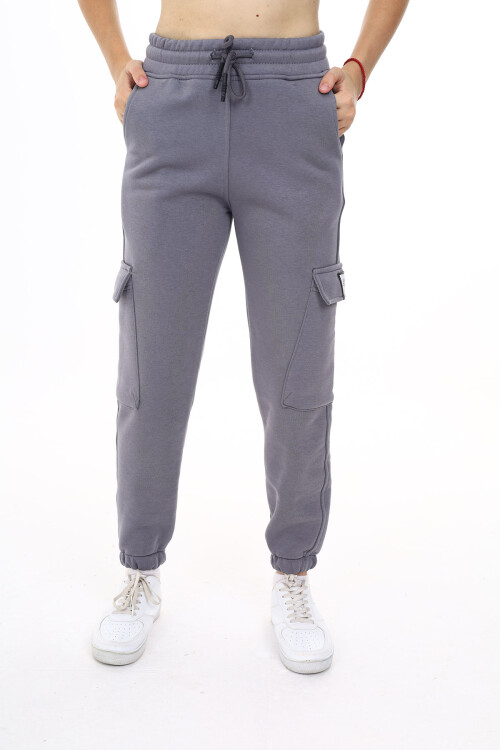 Kız Çocuk Kargo Cepli Eşofman Alt 7-13 Yaş Lx284