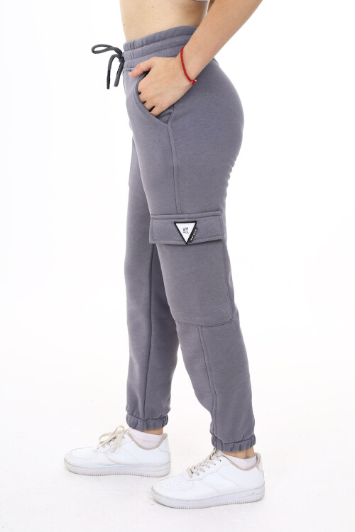 Kız Çocuk Kargo Cepli Eşofman Alt 7-13 Yaş Lx284