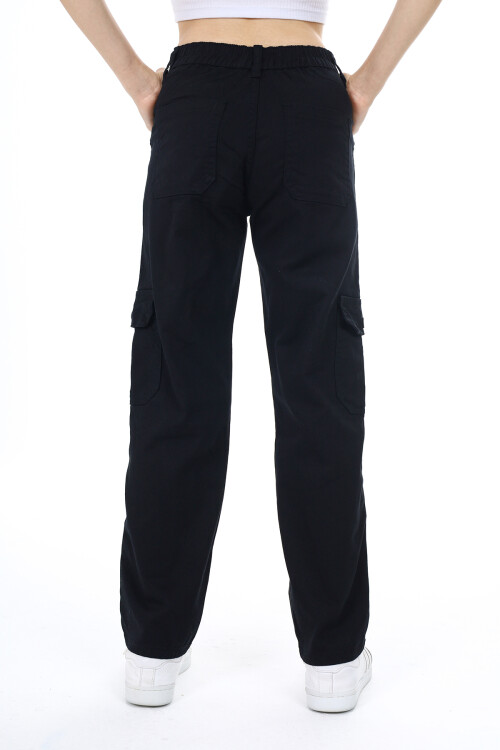 Kız Çocuk Kargo Cepli Gabardin Pantolon 9-14 Yaş Lx257