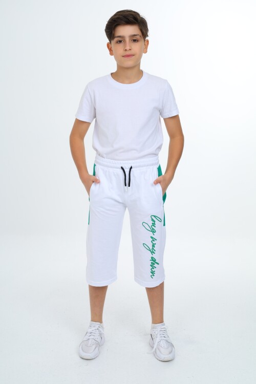 Erkek Çocuk Garni Detaylı Kapri 4-14 Yaş Lx7082