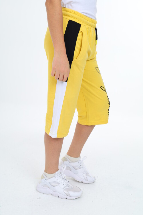 Erkek Çocuk Garni Detaylı Kapri 4-14 Yaş Lx7082