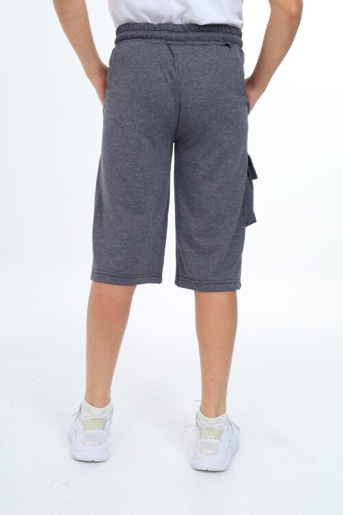 Erkek Çocuk Kargo Cepli Baskılı Kapri 4-14 Yaş Lx7071