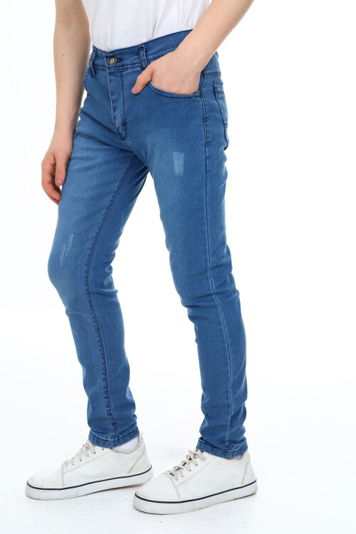 Erkek Çocuk Likralı -Ekstra Esnek Jean Pantolon 12-16 Yaş Lxz200