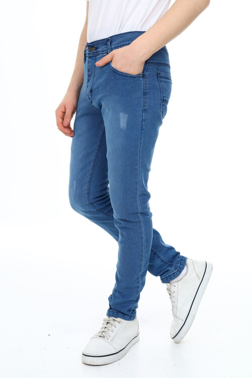 Erkek Çocuk Likralı -Ekstra Esnek Jean Pantolon 12-16 Yaş Lxz200