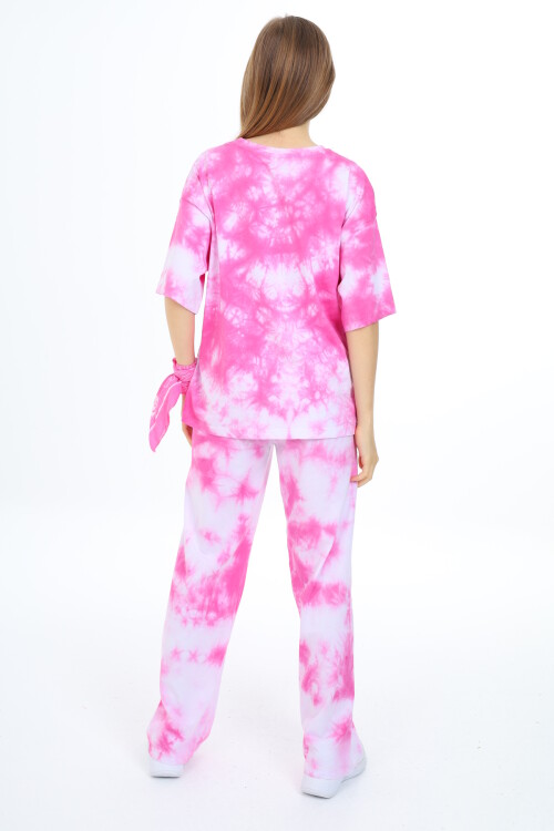 Kız Çocuk Batik Baskılı Alt-Üst Takım 7-12 Yaş Px026