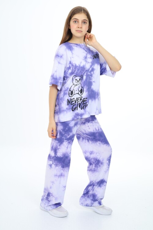 Kız Çocuk Batik Baskılı Takım 7-12 Yaş Px035