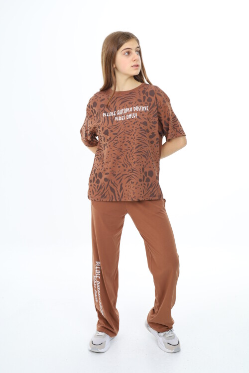 Kız Çocuk Desenli Takım 9-14 Yaş Px010