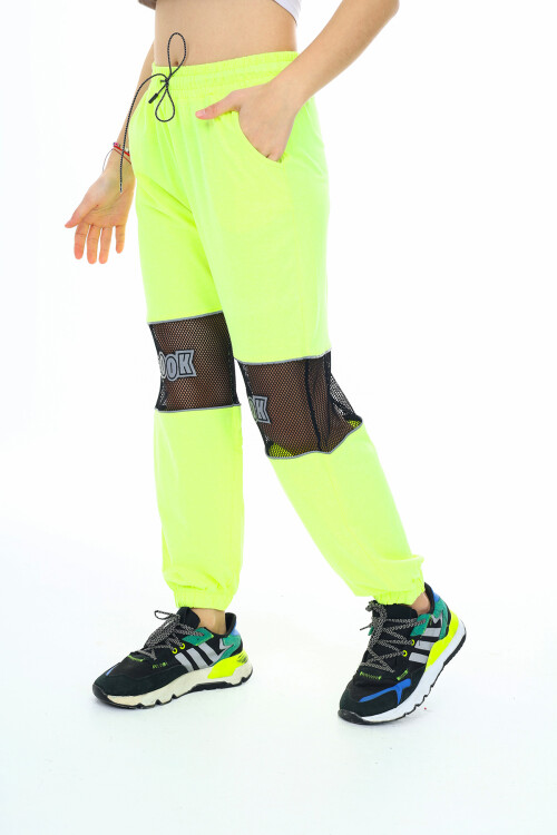 Kız Çocuk File Dizli Jogger Pantolon 10-15 Yaş 1023