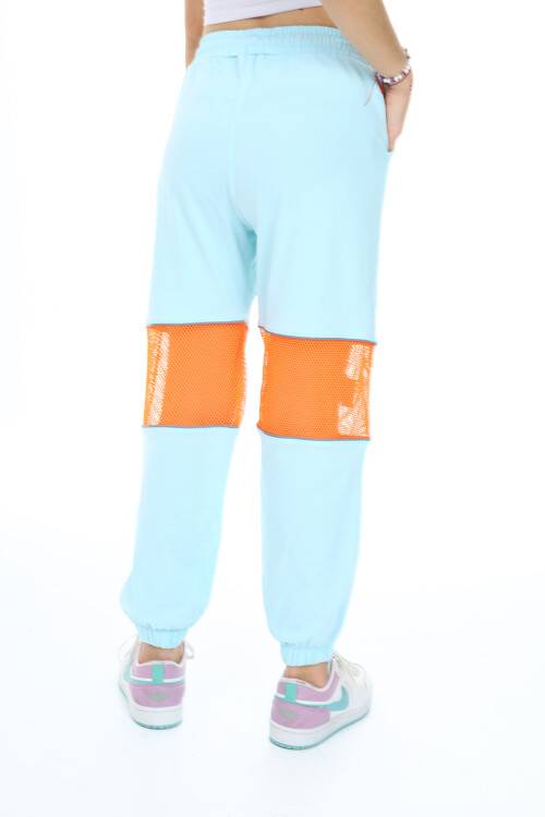 Kız Çocuk File Dizli Jogger Pantolon 10-15 Yaş 1023