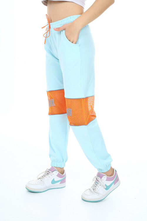 Kız Çocuk File Dizli Jogger Pantolon 10-15 Yaş 1023