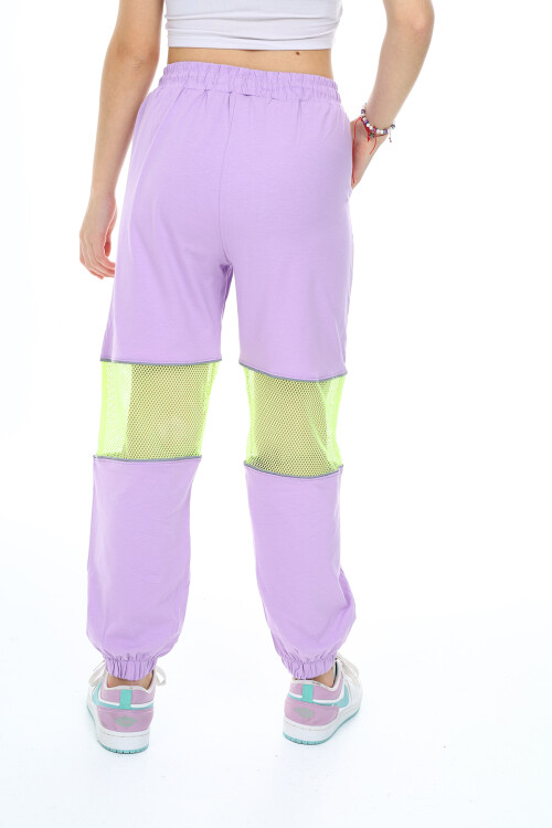 Kız Çocuk File Dizli Jogger Pantolon 10-15 Yaş 1023