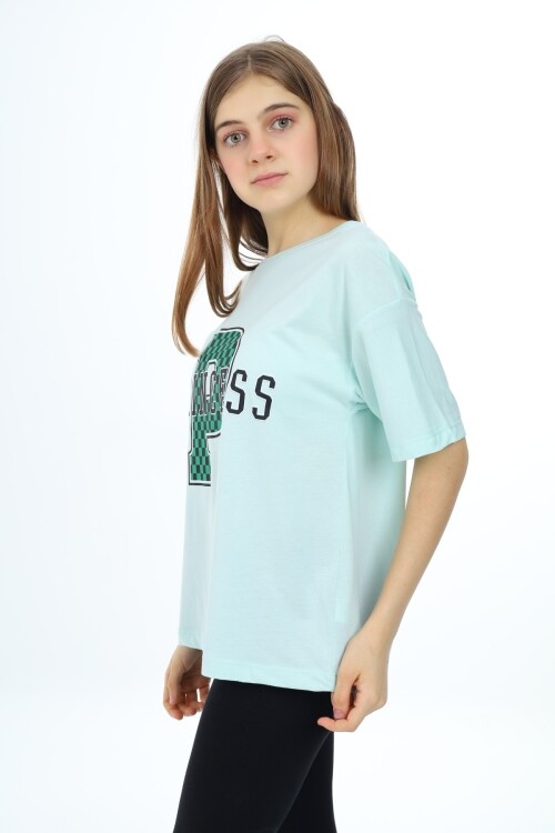 Kız Çocuk Harf Ve Yazı Baskılı T-Shirt 9-14 Yaş Lx5032