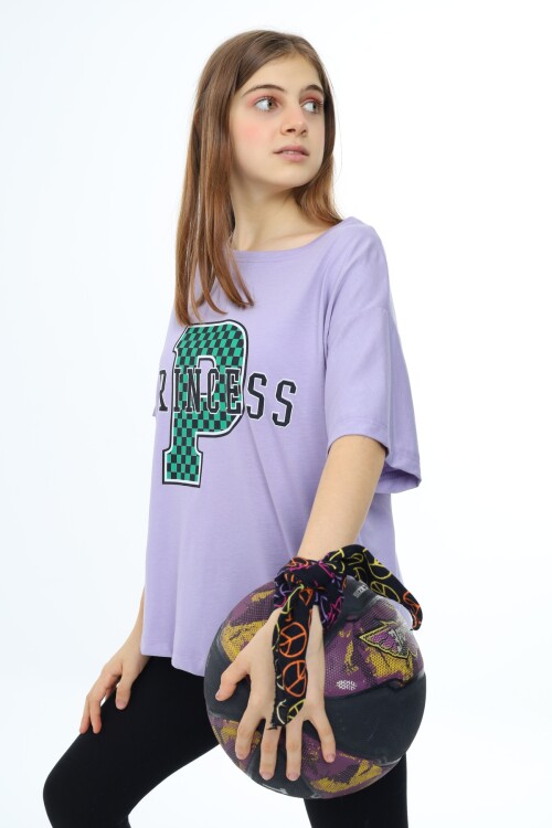 Kız Çocuk Harf Ve Yazı Baskılı T-Shirt 9-14 Yaş Lx5032