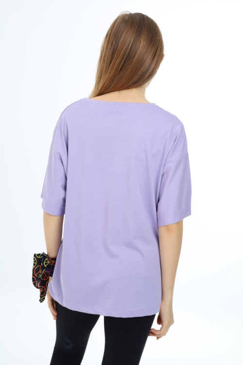 Kız Çocuk Harf Ve Yazı Baskılı T-Shirt 9-14 Yaş Lx5032