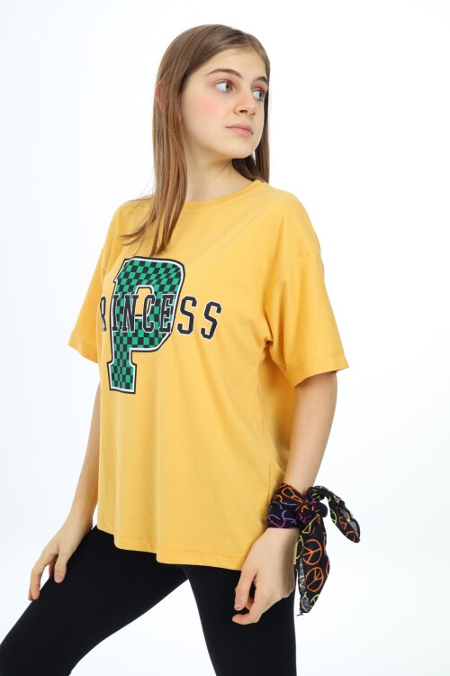 Kız Çocuk Harf Ve Yazı Baskılı T-Shirt 9-14 Yaş Lx5032