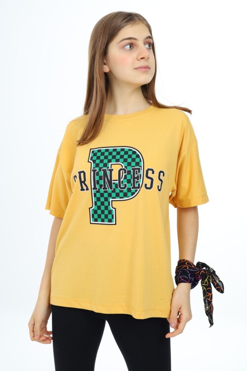 Kız Çocuk Harf Ve Yazı Baskılı T-Shirt 9-14 Yaş Lx5032