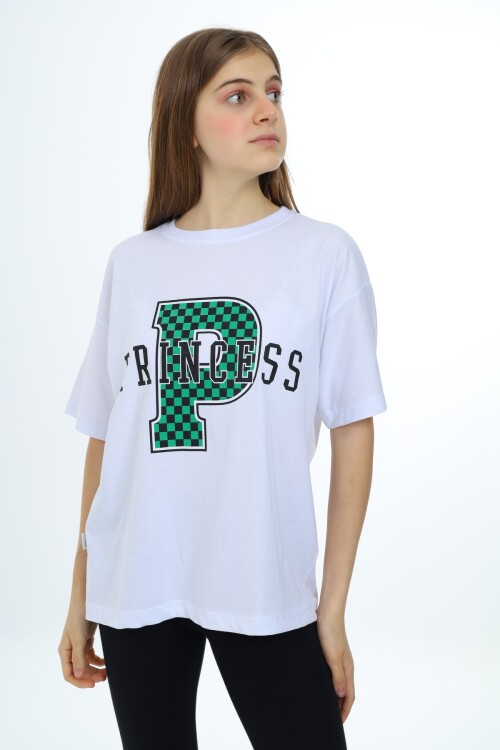 Kız Çocuk Harf Ve Yazı Baskılı T-Shirt 9-14 Yaş Lx5032