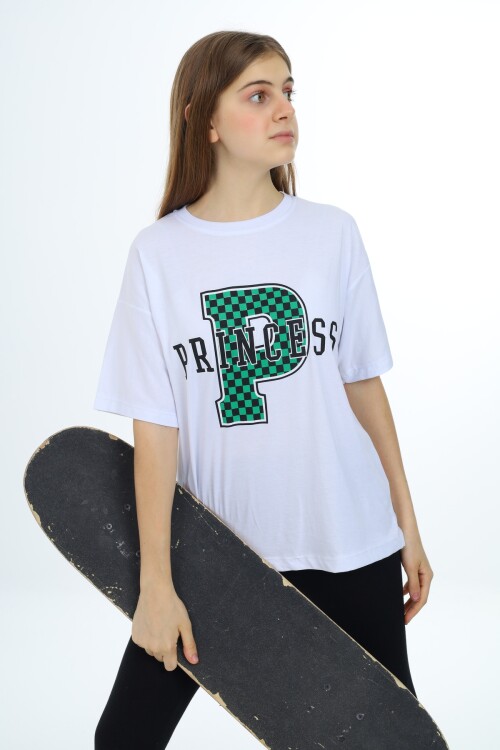 Kız Çocuk Harf Ve Yazı Baskılı T-Shirt 9-14 Yaş Lx5032