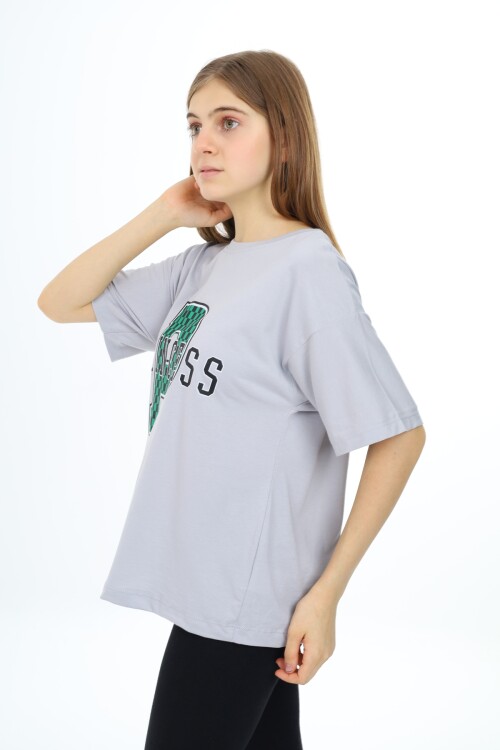 Kız Çocuk Harf Ve Yazı Baskılı T-Shirt 9-14 Yaş Lx5032