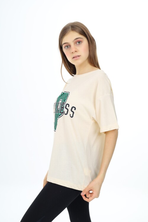 Kız Çocuk Harf Ve Yazı Baskılı T-Shirt 9-14 Yaş Lx5032
