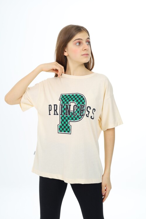 Kız Çocuk Harf Ve Yazı Baskılı T-Shirt 9-14 Yaş Lx5032