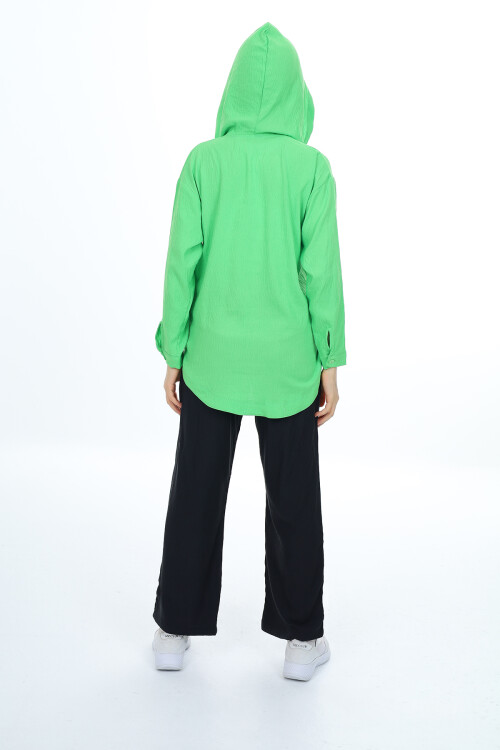 Kız Çocuk Kapüşonlu Gömlekli Takım 8-14 Yaş Lx309