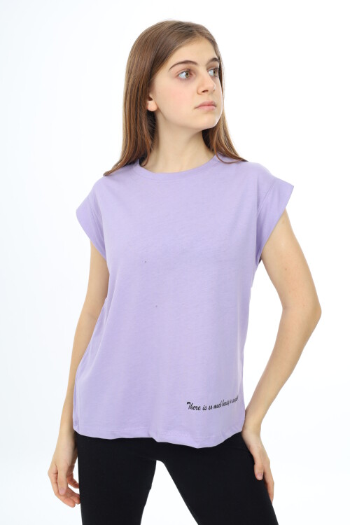 Kız Çocuk Kolsuz T-Shirt 9-14 Yaş Lx003