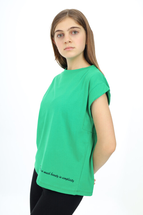 Kız Çocuk Kolsuz T-Shirt 9-14 Yaş Lx003