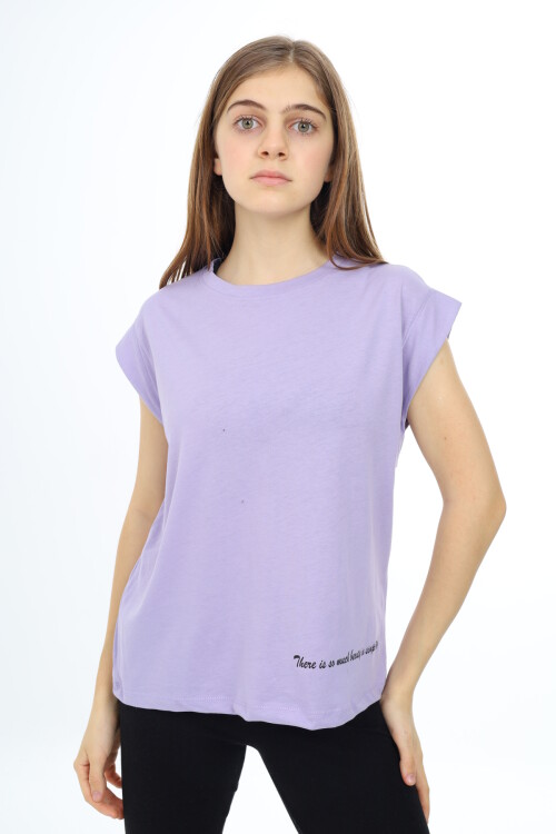 Kız Çocuk Kolsuz T-Shirt 9-14 Yaş Lx003