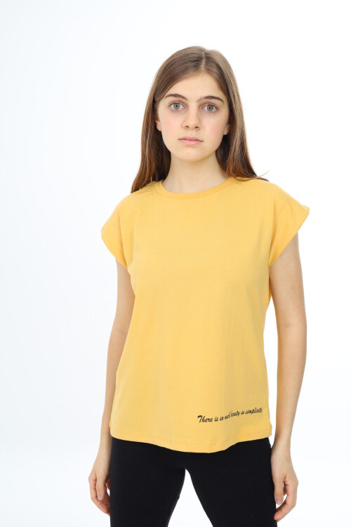Kız Çocuk Kolsuz T-Shirt 9-14 Yaş Lx003