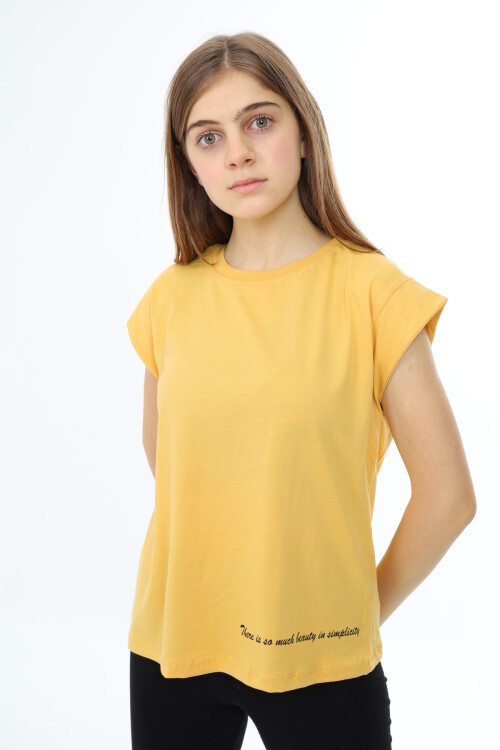 Kız Çocuk Kolsuz T-Shirt 9-14 Yaş Lx003