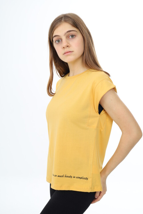 Kız Çocuk Kolsuz T-Shirt 9-14 Yaş Lx003