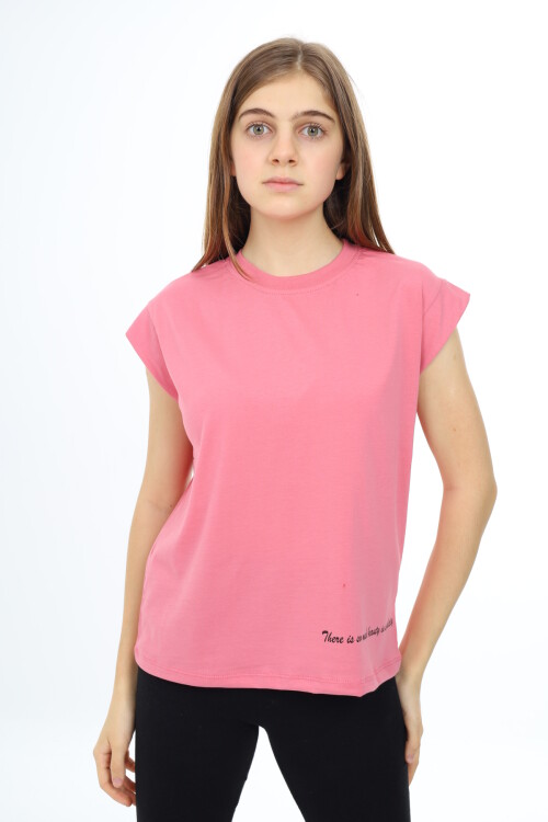 Kız Çocuk Kolsuz T-Shirt 9-14 Yaş Lx003